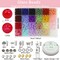 2090pcs 6mm Glass Beads Kit Set Assorted Handcrafted Round Smooth Loose Bracelet Beads Bulk for DIY Crafts & Jewelry Making